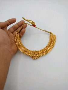 Gold Antique Maroon Green With Ruby Stone Neck