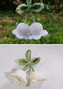 Crochet Lily of the Valley Decor 2 Keychain