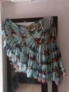 Floral Ruffled Skirt