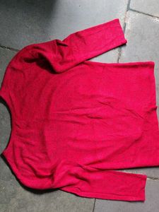 Red Long Sleeve Top