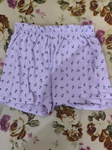 Women Blue 💙 And Lavender 🪻 Summer Cotton Shorts