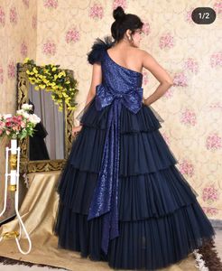 One Shoulder Evening Gown😍 Wid Free Press On Nail