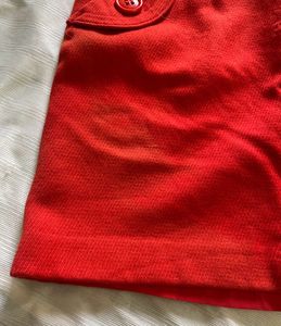 Retro Orange Mini Skirt