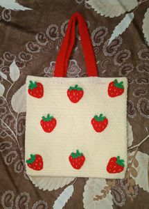 Crochet Handmade Strawberry Bag