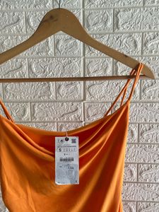 Chic Orange Slip Dress