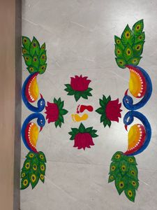Peacock Rangoli Patche Combo Of 2