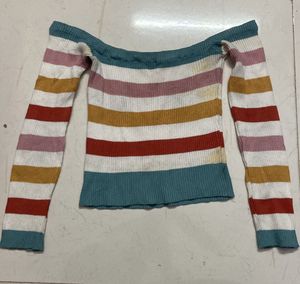 Striped Off-Shoulder Top