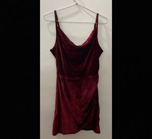 wine velvet dress