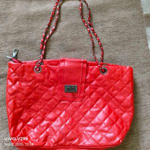 Red Quilted Handbag