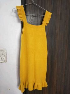 Woolen Yellow Dress