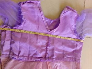 Beautiful Levender Long Gown💜with Hair Bow🎀
