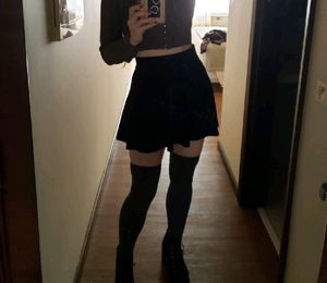 Black Flared Skirt