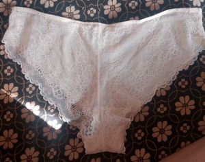 Off White Lace Thong