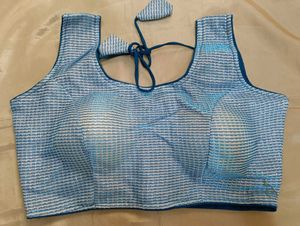 Blue Glitter Blouse