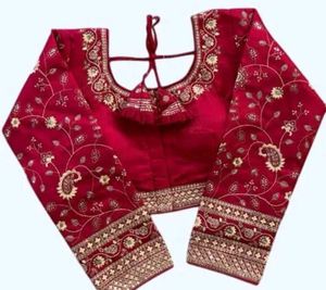 Embroidered Red Blouse