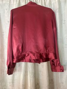 Vintage Silk Tie-Neck Blouse