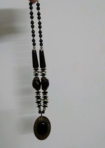 Black &amp; Gold Beaded Brass Jewellery