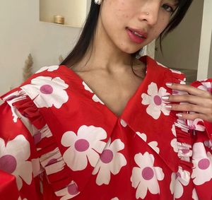 Red Floral Mini Dress