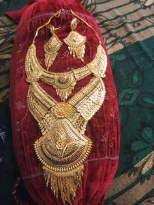 Stunning 1 Gram Gold Bridal Necklace Set