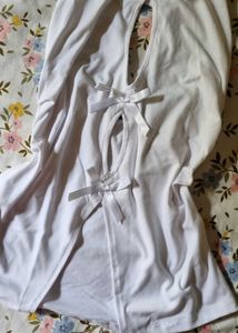 SHEIN White Cutout Halter Top