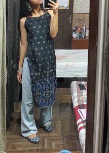 Elegant Black Printed Kurta