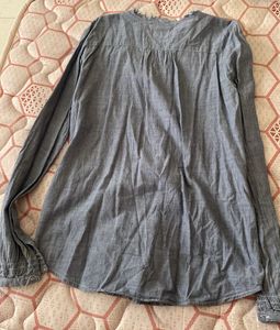 Mango Blue Button Down