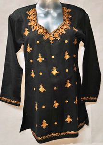 New Piece Kashmiri Aari Work Short Kurta S Small