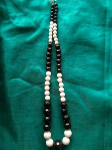 White Black Pearl Necklace