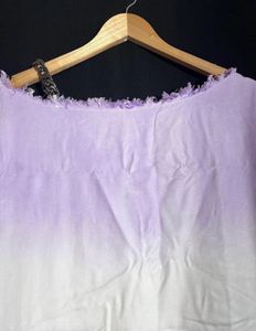Ombre Dress In Lilac And White( M-L Size)