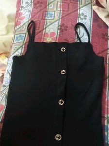 Black Crop Tangy Top