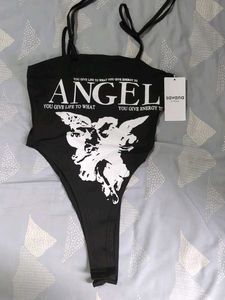Savana Angel Graphic Bodysuit - Size XS