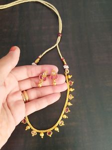 Red & White Stone Jewellery Set ❤🤍