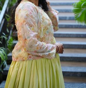 Yellow Gown With Shrug