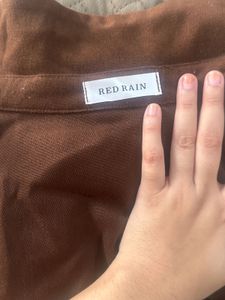 Brown Belted Shirt Dress