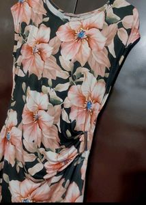 Multi Floral Prints Dress For 34 Bust