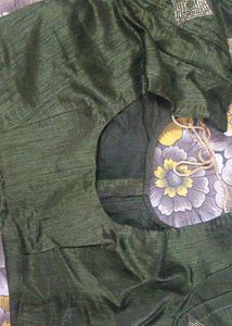Silk Blend Olive Colour Saree