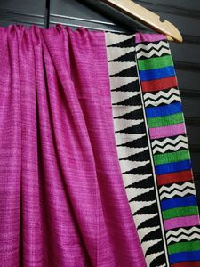 Elegant Pink Dupatta with Paisley Border