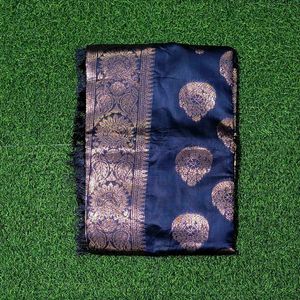 Benarasi Jari Silk Saree - Galaxy Blue