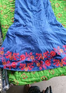 Embroidered Floral Skirt