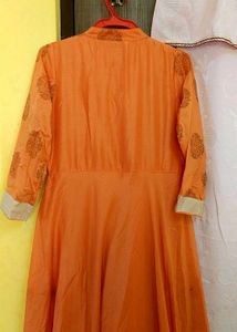 Peach Floral Print Kurti
