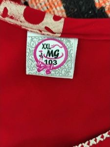 Red Embroidered Kurta
