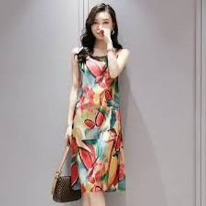 Abstact Print One Piece Dress
