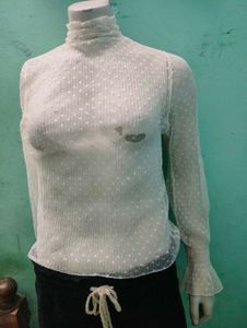 Lace Polka Dot Blouse