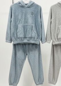 Women- Blue Fuzzy Lounge Set