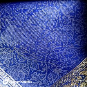 Elegant Blue Banarasi Saree Hardly Worn Once