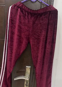 Velvet Track Pants - Stylish & Comfy