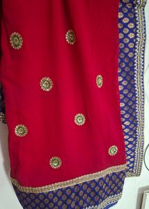 Heavily Embroidered Saree