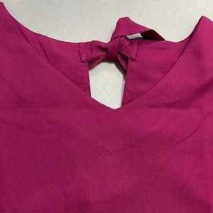 HEY Brand Magenta Bell Sleeves Top
