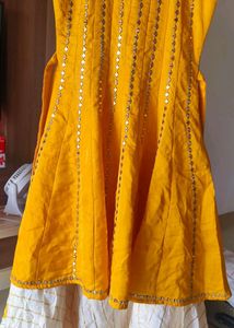 Wonderful Golden Yellow Gown For Girls