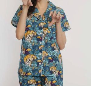 Forest and Tiger Print Nightwear, S